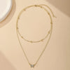 Wholesale Jewelry Cute Simple Style Butterfly 304 Stainless Steel Gold Plated Pendant Necklace