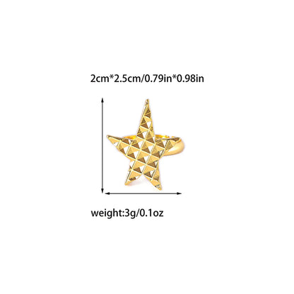 Wholesale Jewelry Cute Simple Style Heart Shape Rhombus Bow Knot 304 Stainless Steel 14K Gold Plated Plating Hollow Out Rings