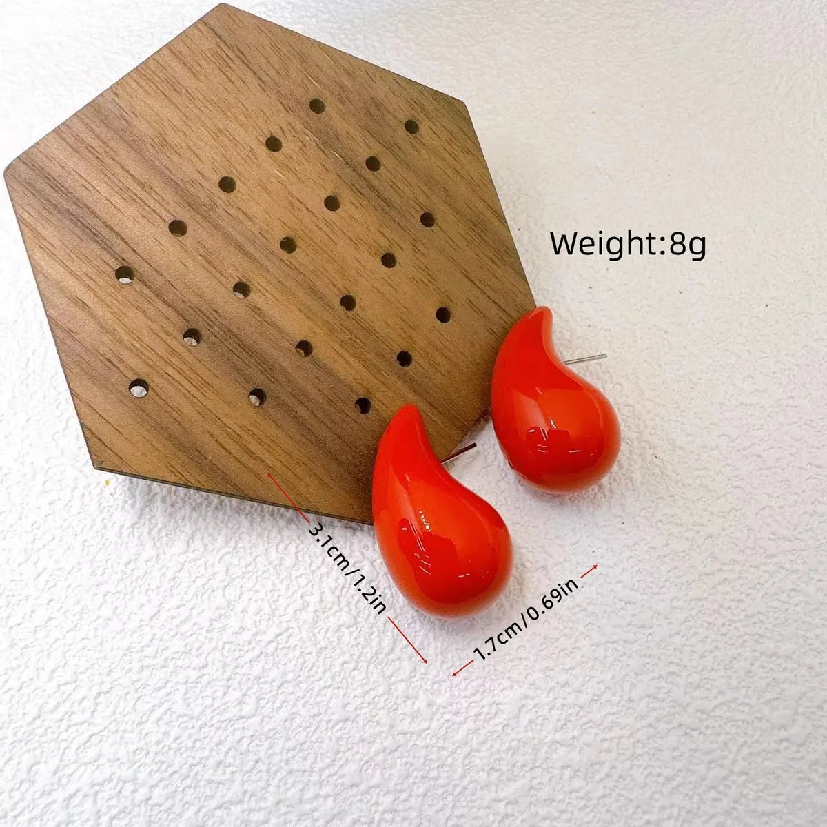 Wholesale Jewelry Cute Solid Color Arylic Enamel Stoving Varnish Ear Studs