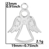 Wholesale Jewelry Cute Sweet Angel 304 Stainless Steel 18K Gold Plated Hollow Out Pendant Necklace