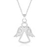 Wholesale Jewelry Cute Sweet Angel 304 Stainless Steel 18K Gold Plated Hollow Out Pendant Necklace