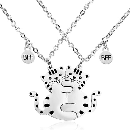 Wholesale Jewelry Cute Sweet Cat 304 Stainless Steel Pendant Necklace