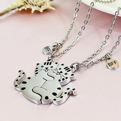 Wholesale Jewelry Cute Sweet Cat 304 Stainless Steel Pendant Necklace