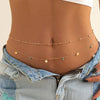 Wholesale Jewelry Cute Sweet Simple Style Asymmetrical Natural Stone Copper Waist Chain