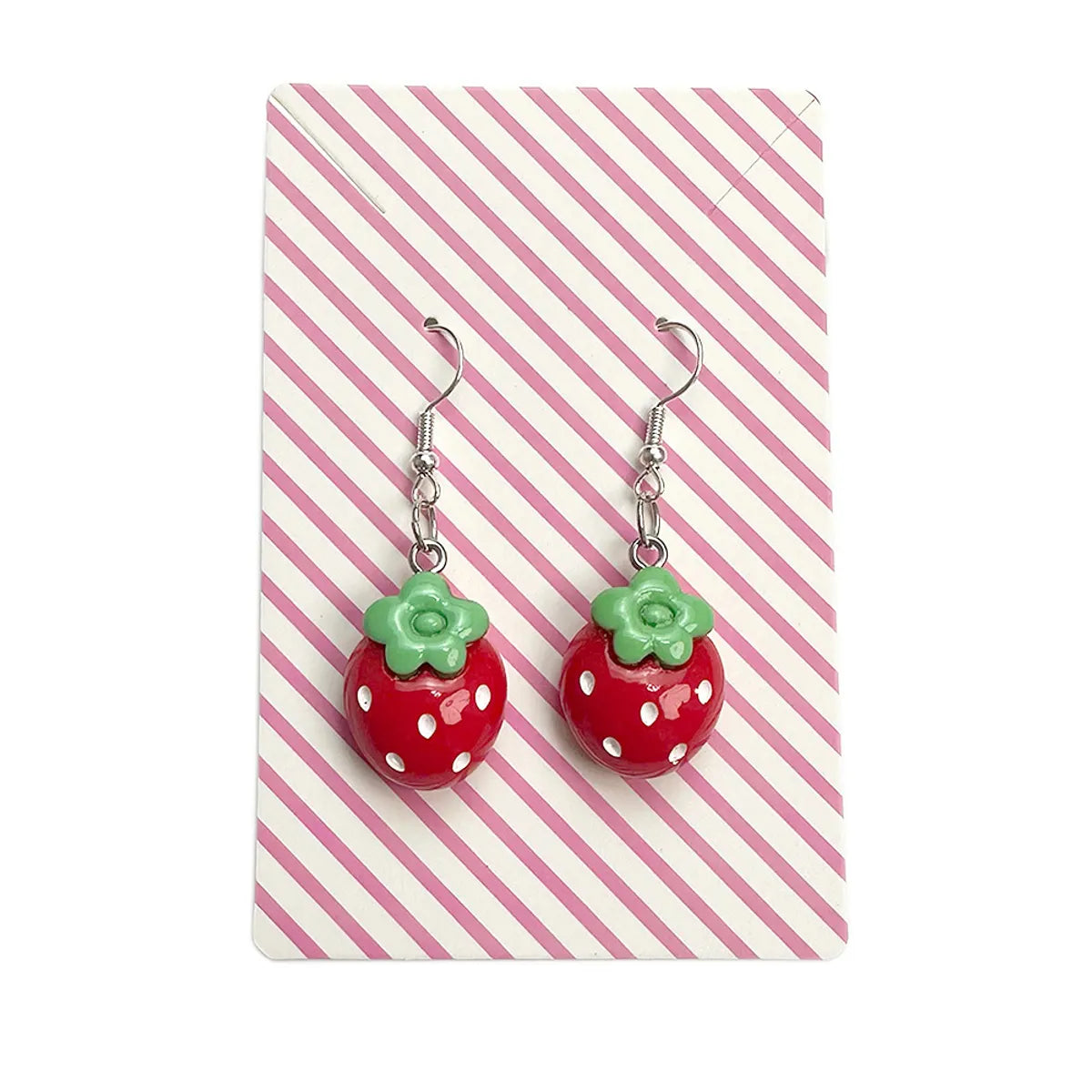 Wholesale Jewelry Cute Sweet Strawberry Plastic Resin Ear Hook