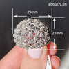 Wholesale Jewelry Daisy Crown Wave Pattern Copper Inlaid Zircon Women's Ring