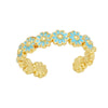 Wholesale Jewelry Daisy Enamel Copper Open Ring Electroplating Minimalist Design