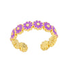 Wholesale Jewelry Daisy Enamel Copper Open Ring Electroplating Minimalist Design