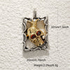 Wholesale Jewelry Dark Style Copper Goldplated Skull Crown Pumpkin Pendant Necklace With Zirconia Design