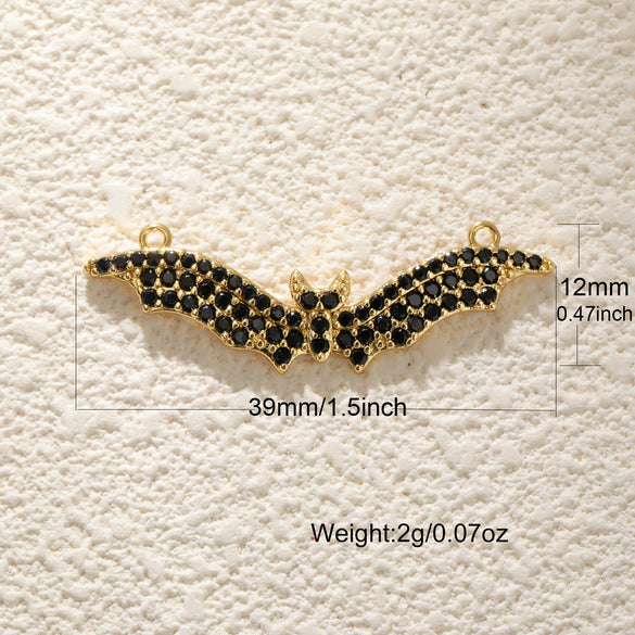 Wholesale Jewelry Dark Style Copper Goldplated Skull Crown Pumpkin Pendant Necklace With Zirconia Design