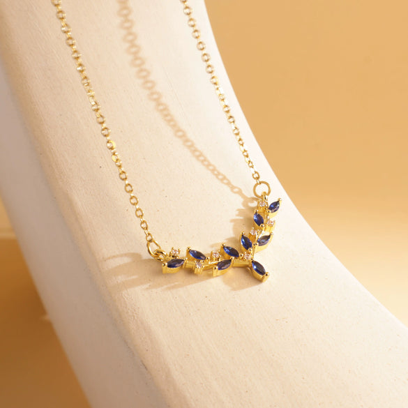 Wholesale Jewelry Deer Antler Titanium Steel And Copper Real Gold Plated Necklace Sweet Animal Style Fashion Accessories