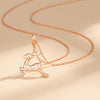 Wholesale Jewelry Deer Shape 925 Silver Necklace With Geometric Pattern For Women