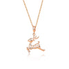 Wholesale Jewelry Deer Shape 925 Silver Necklace With Geometric Pattern For Women