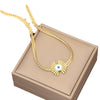 Wholesale Jewelry Devil's Eye Stainless Steel Clavicle Chain Necklace With Electroplating For Women