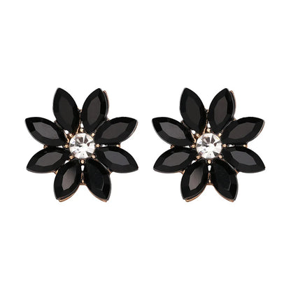 Wholesale Jewelry Diamond-studded Flower-shaped Earrings Gooddiy