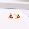 Wholesale Jewelry Diy Accessories Copper 925 Silver Needle Set With Diamond Hook Earrings Plated With 18K Real Gold Hanging Earrings Electroplating Flowers Style