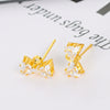 Wholesale Jewelry Diy Accessories Copper 925 Silver Needle Set With Diamond Hook Earrings Plated With 18K Real Gold Hanging Earrings Electroplating Flowers Style