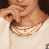 Wholesale Jewelry Dopamine Braided Colorful Rope Zircon Copper Geometric Electroplating Necklace For Women