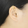 Wholesale Jewelry Doublelayer Ear Bone Clip Copper Geometric Style 18K Gold Plated Earrings