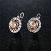 Wholesale Jewelry Earrings Environmental Protection Copper Heart Shaped Inlaid Zircon