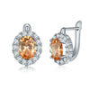 Wholesale Jewelry Earrings Environmental Protection Copper Heart Shaped Inlaid Zircon