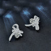 Wholesale Jewelry Earrings Silver Needle Moissanite Bow Microinlay For Girls