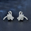 Wholesale Jewelry Earrings Silver Needle Moissanite Bow Microinlay For Girls