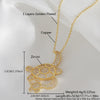 Wholesale Jewelry Elegant Animal Style Copper Turtle Pendant Necklace With Electroplating And O Word Chain