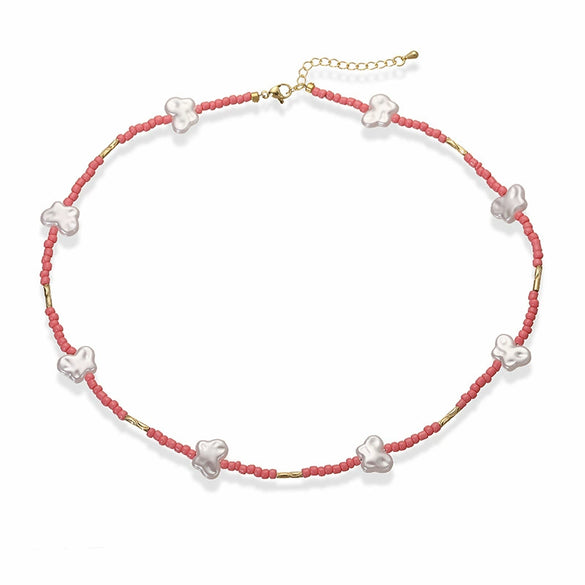 Wholesale Jewelry Elegant Animal Zodiac Copper O Word Chain Starfish Scallop Pearl Clavicle Necklace For Women Electroplated