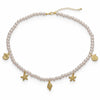 Wholesale Jewelry Elegant Animal Zodiac Copper O Word Chain Starfish Scallop Pearl Clavicle Necklace For Women Electroplated