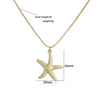 Wholesale Jewelry Elegant Animal Zodiac Copper O Word Chain Starfish Scallop Pearl Clavicle Necklace For Women Electroplated