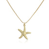 Wholesale Jewelry Elegant Animal Zodiac Copper O Word Chain Starfish Scallop Pearl Clavicle Necklace For Women Electroplated