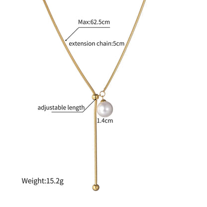 Wholesale Jewelry Elegant Asymmetrical 304 Stainless Steel 14K Gold Plated Plating Pendant Necklace