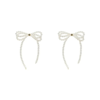 Wholesale Jewelry Elegant Bow Knot Alloy Beaded Drop Earrings