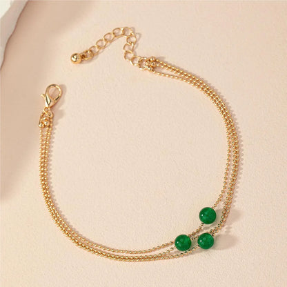 Wholesale Jewelry Elegant Classic Style Circle Copper Anklet