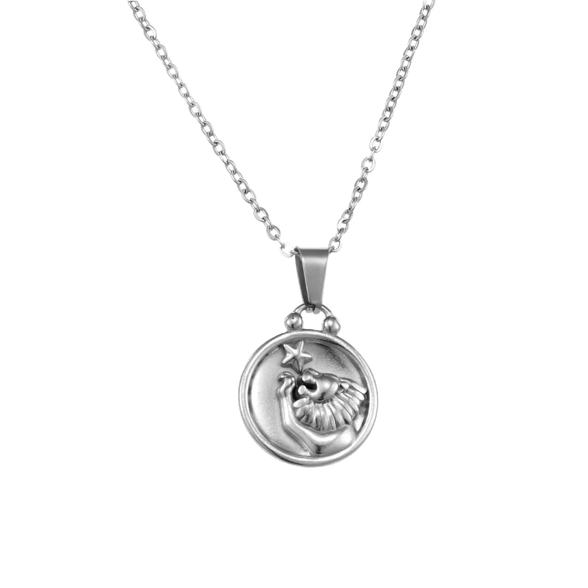 Wholesale Jewelry Elegant Constellation Titanium Steel Pendant Necklace