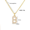 Wholesale Jewelry Elegant Copper Set With Pearl Letter Necklace O Chain Women's