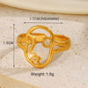 Wholesale Jewelry Elegant Cross Heart Shape Life Tree 304 Stainless Steel Open Rings