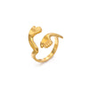 Wholesale Jewelry Elegant Cross Heart Shape Life Tree 304 Stainless Steel Open Rings