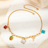 Wholesale Jewelry Elegant Cross Square Oval Titanium Steel Jewelry Set