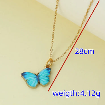 Wholesale Jewelry Elegant Cute Butterfly Alloy Pendant Necklace