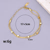 Wholesale Jewelry Elegant Cute Geometric 304 Stainless Steel 18K Gold Plated Plating Anklet
