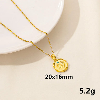 Wholesale Jewelry Elegant Devil'S Eye Palm 304 Stainless Steel Chain Pendant Necklace