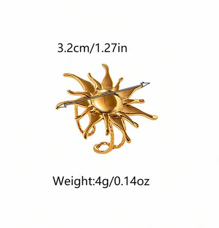 Wholesale Jewelry Elegant Exaggerated Sun Star Moon 304 Stainless Steel 14K Gold Plated Plating Open Rings