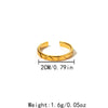 Wholesale Jewelry Elegant Flower 304 Stainless Steel 14K Gold Plated Hollow Out Open Rings