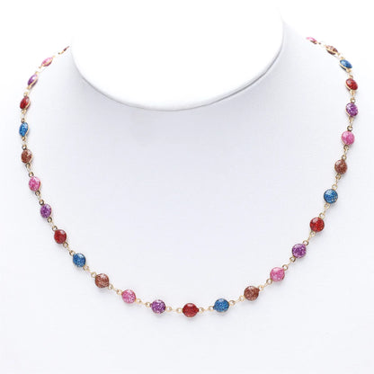 Wholesale Jewelry Elegant Geometric Solid Color Titanium Steel Necklace