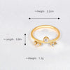 Wholesale Jewelry Elegant Glam Solid Color 304 Stainless Steel Rhinestones 18K Gold Plated Plating Inlay Rings