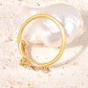 Wholesale Jewelry Elegant Glam Solid Color 304 Stainless Steel Rhinestones 18K Gold Plated Plating Inlay Rings