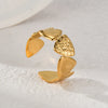 Wholesale Jewelry Elegant Glittery 304 Stainless Steel 14K Gold Plated Plating Rings