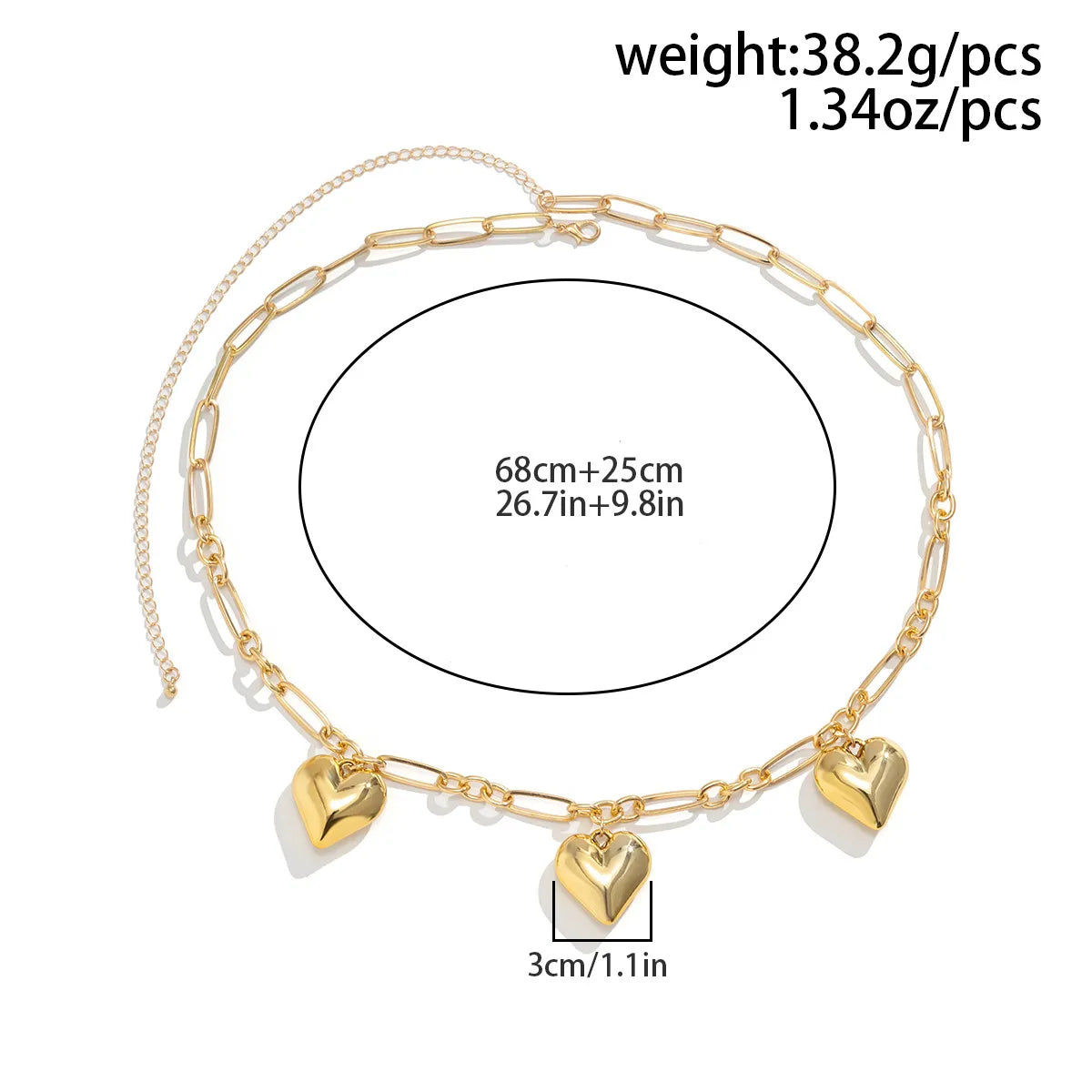 Wholesale Jewelry Elegant Heart Shape Alloy Waist Chain